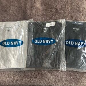 Old Navy Long Sleeve Tee Set - White, Gray, Black